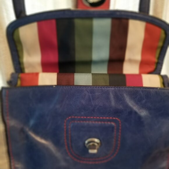 Coach blue, grey and salmon/pink bag. Soft leather. - Picture 8 of 15